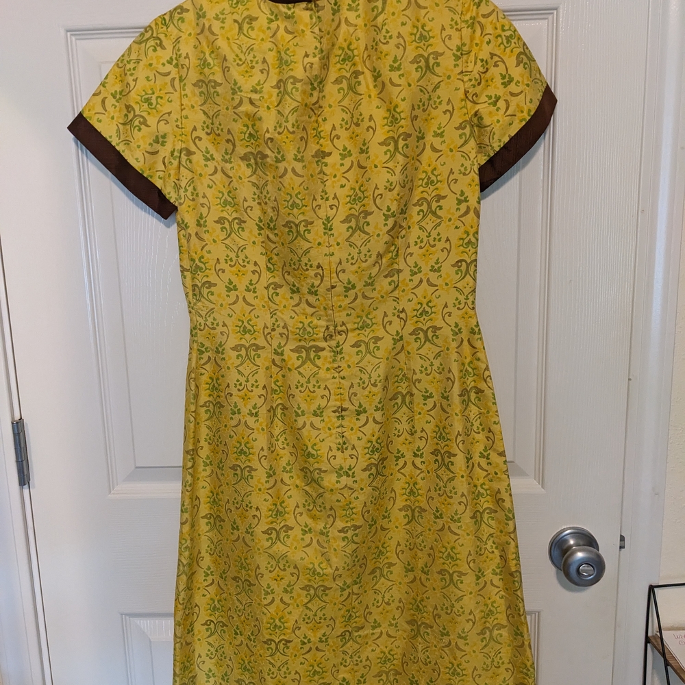 Yellow and Brown Patterned Fabric - Picture 5 of 9